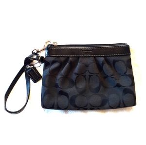 Black COACH wristlet